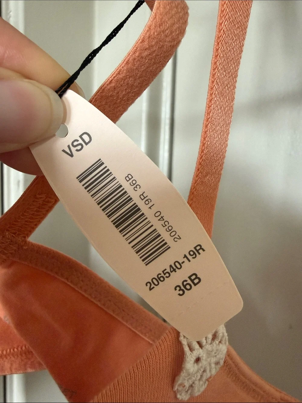 Victoria's Secret Orange Underwire Smooth Bra 36B